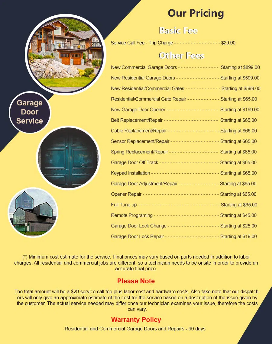 Elite Garage Door Service Louisville, KY 502-378-3591 - pricelist6
