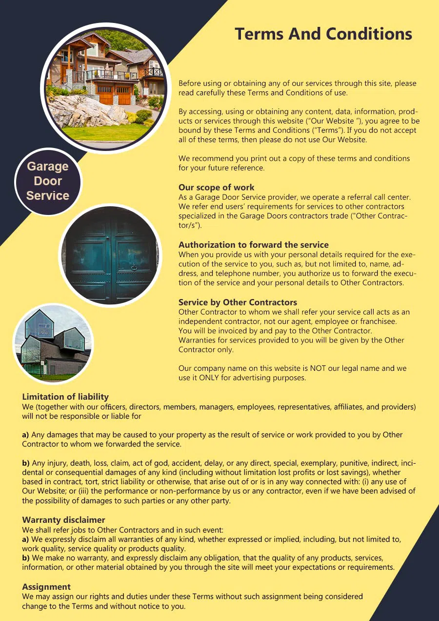 Elite Garage Door Service Louisville, KY 502-378-3591 - terms6